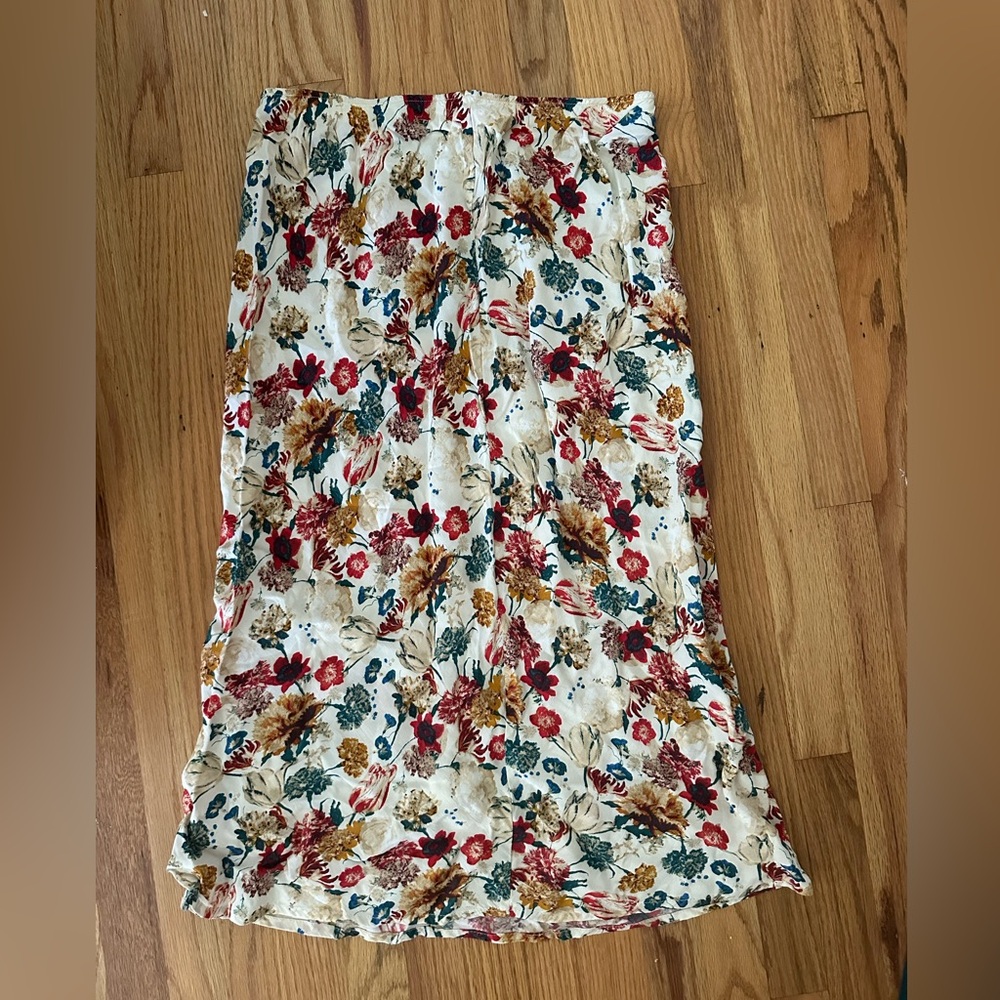 calf length floral Lucky Brand skirt